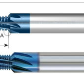 C.P.T. VHM-draadfrees ISO Metrisch en Metrisch Fijn High-Feed met binnenkoeling centraal en verzinking voor binnendraad MT8, M6x1.0/M8x1.0 art. FMT 08048 F10 1.0 ISO