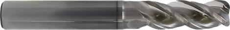 PreMill® VHM-HPC-Schachtfrees voor Aluminium, gepolijst met hoekradius, 8,0 mm, Z=3, cilindrische opname Ø8mm, ER= - mm, AP= 27 mm
