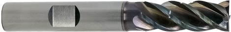 PreMill® VHM-HPC-Schachtfrees voor Alu, gepolijst, Z=4, weldonopname, DLC gecoat.