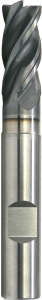 PreMill® VHM-HPC-frees superlegeringen, RVS en titanium Ø1 mm, Z=4, AP=5, weldonopname Ø6mm, TiAlN-gecoat